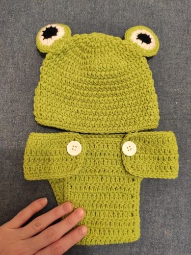 0-12 Months Frog Crochet Pattern Baby Beanie + Bloomer Set photo review