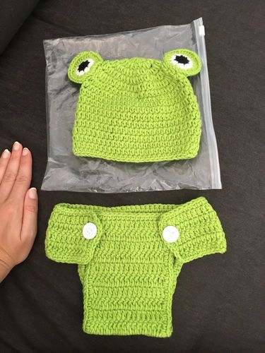 0-12 Months Frog Crochet Pattern Baby Beanie + Bloomer Set photo review