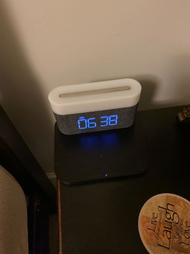 3 In 1 Wireless Charger Alarm Clock And Adjustable Night Light photo review