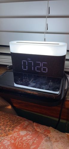 3 In 1 Wireless Charger Alarm Clock And Adjustable Night Light photo review