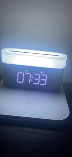 3 In 1 Wireless Charger Alarm Clock And Adjustable Night Light photo review