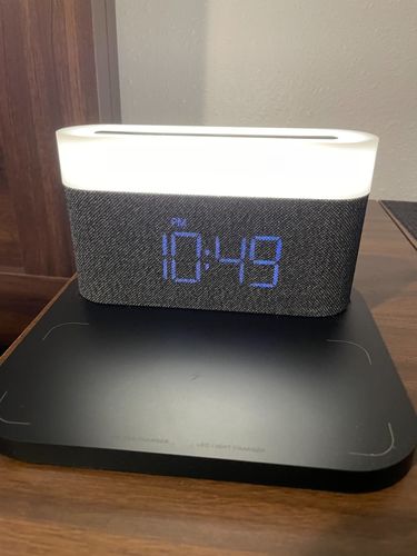 3 In 1 Wireless Charger Alarm Clock And Adjustable Night Light photo review