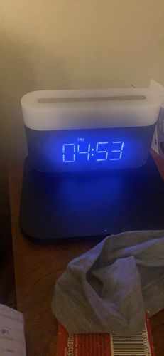 3 In 1 Wireless Charger Alarm Clock And Adjustable Night Light photo review