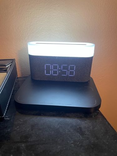 3 In 1 Wireless Charger Alarm Clock And Adjustable Night Light photo review