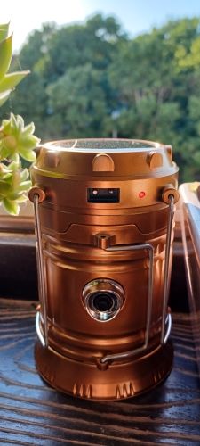6 In 1 Portable Outdoor Led Camping Lantern With Fan Solar Design Fan Function photo review