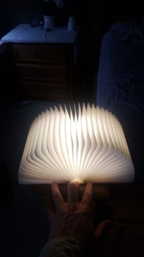 Accordion Lamp Portable Magnetic USB Rechargeable Smart Folding Lamp photo review