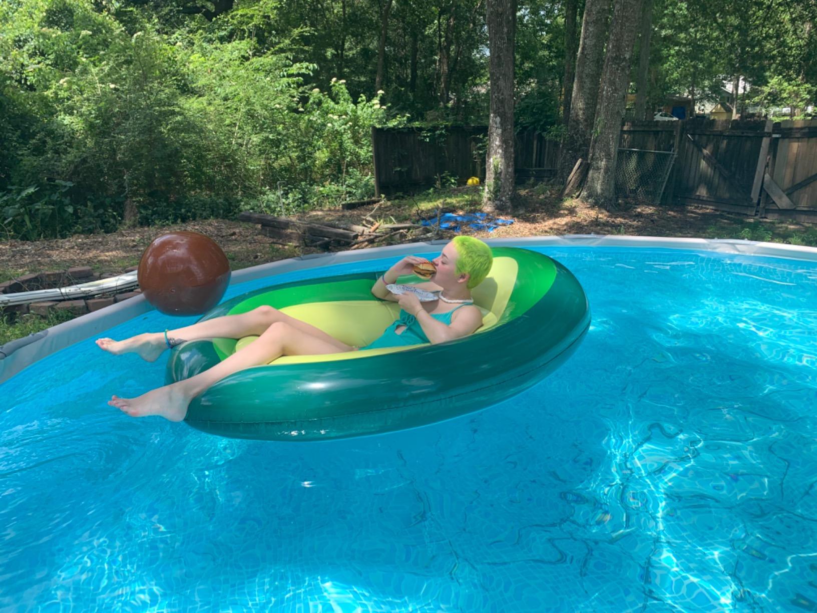 Avocado Inflatable Swimming Ring Pool Float photo review