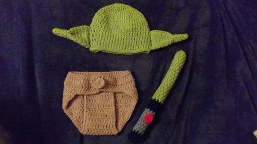 Baby Yoda Hat Beanie Newborn Boy Cartoon Costume For 0 - 6 Month Old. photo review