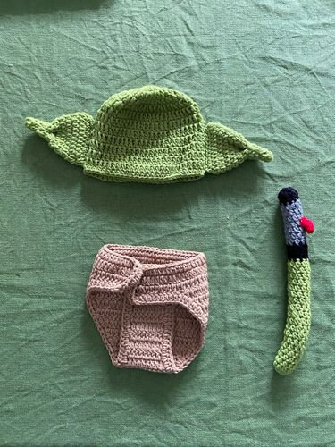 Baby Yoda Hat Beanie Newborn Boy Cartoon Costume For 0 - 6 Month Old. photo review