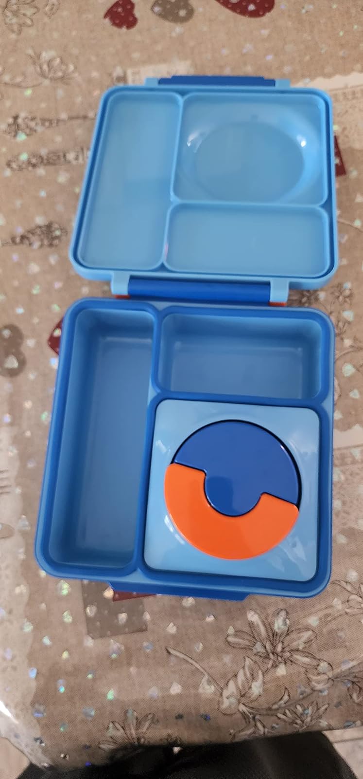 Bento-Box für Kinder, isolierte Bento-Lunchbox mit auslaufsicherem Thermosbehälter, 3 Fächer photo review