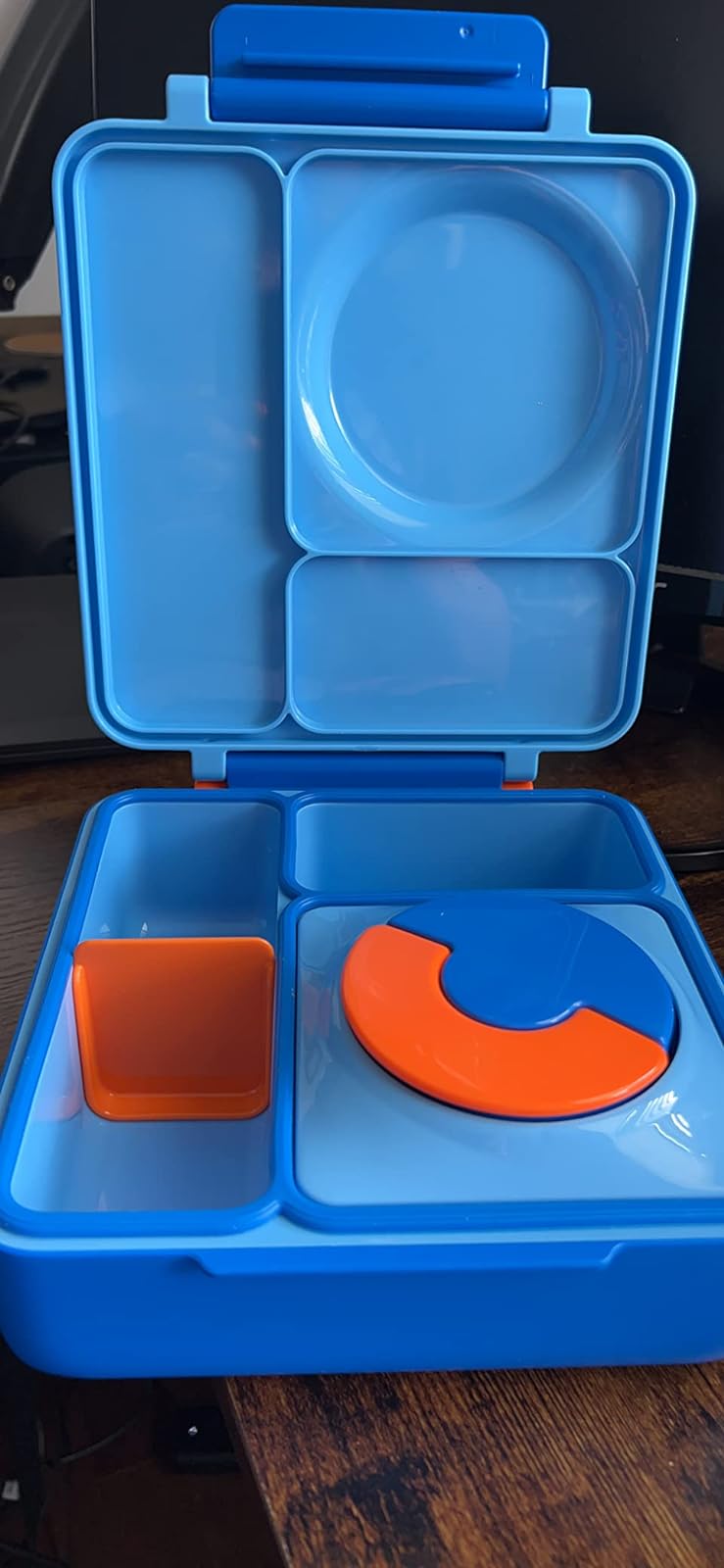 Bento-Box für Kinder, isolierte Bento-Lunchbox mit auslaufsicherem Thermosbehälter, 3 Fächer photo review