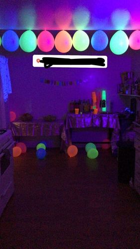 Blacklight Party Balloons That Glow In The Dark Under Blacklight photo review