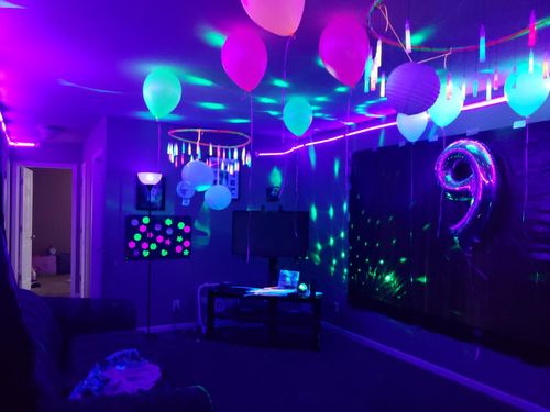 Blacklight Party Balloons That Glow In The Dark Under Blacklight photo review