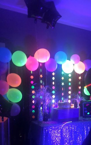 Blacklight Party Balloons That Glow In The Dark Under Blacklight photo review