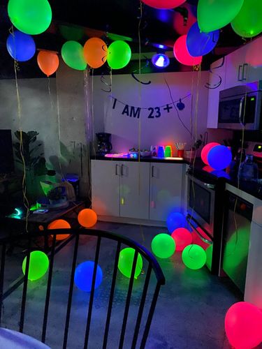 Blacklight Party Balloons That Glow In The Dark Under Blacklight photo review