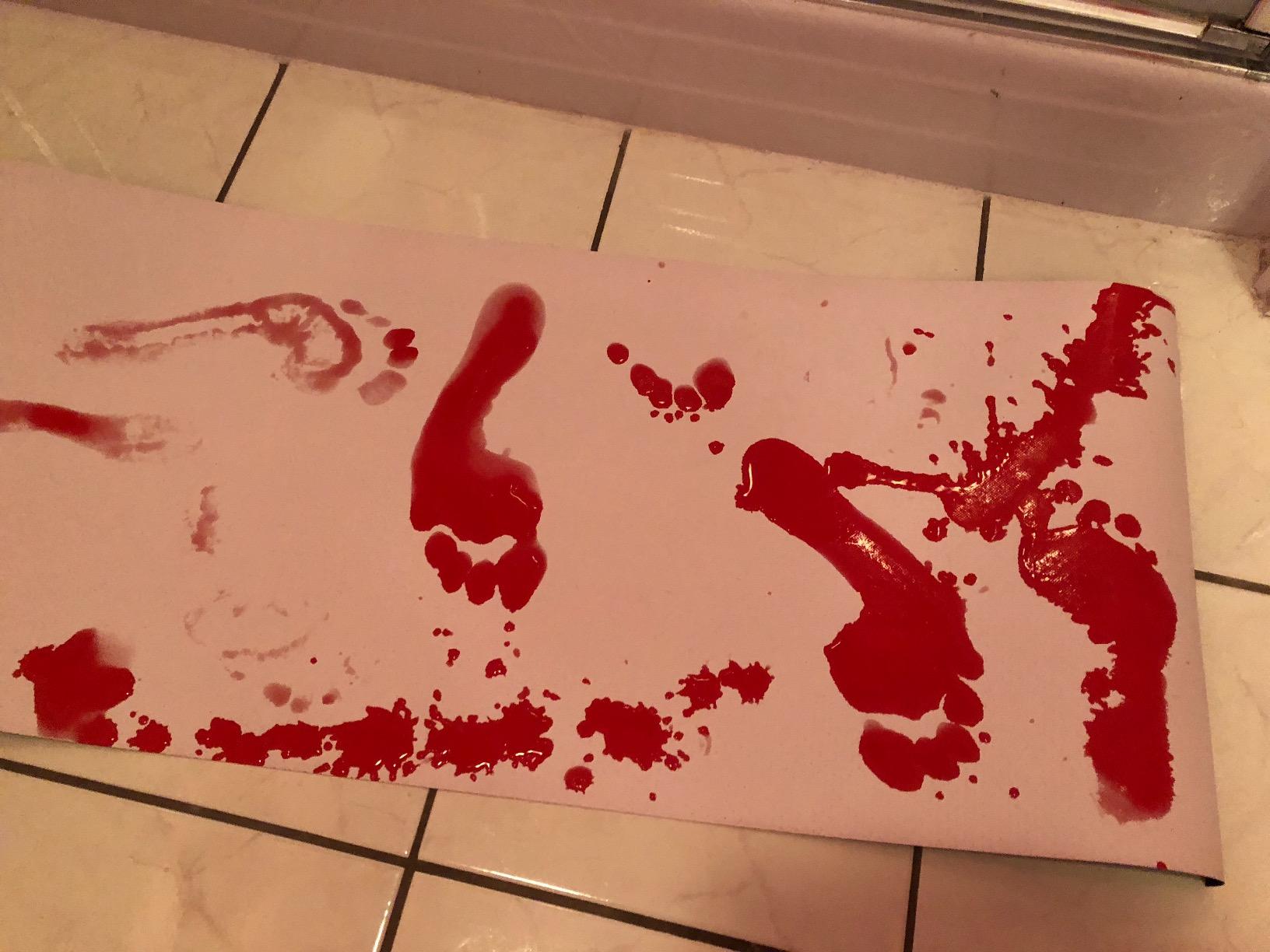 Bloody Color Changing Bath Mat photo review