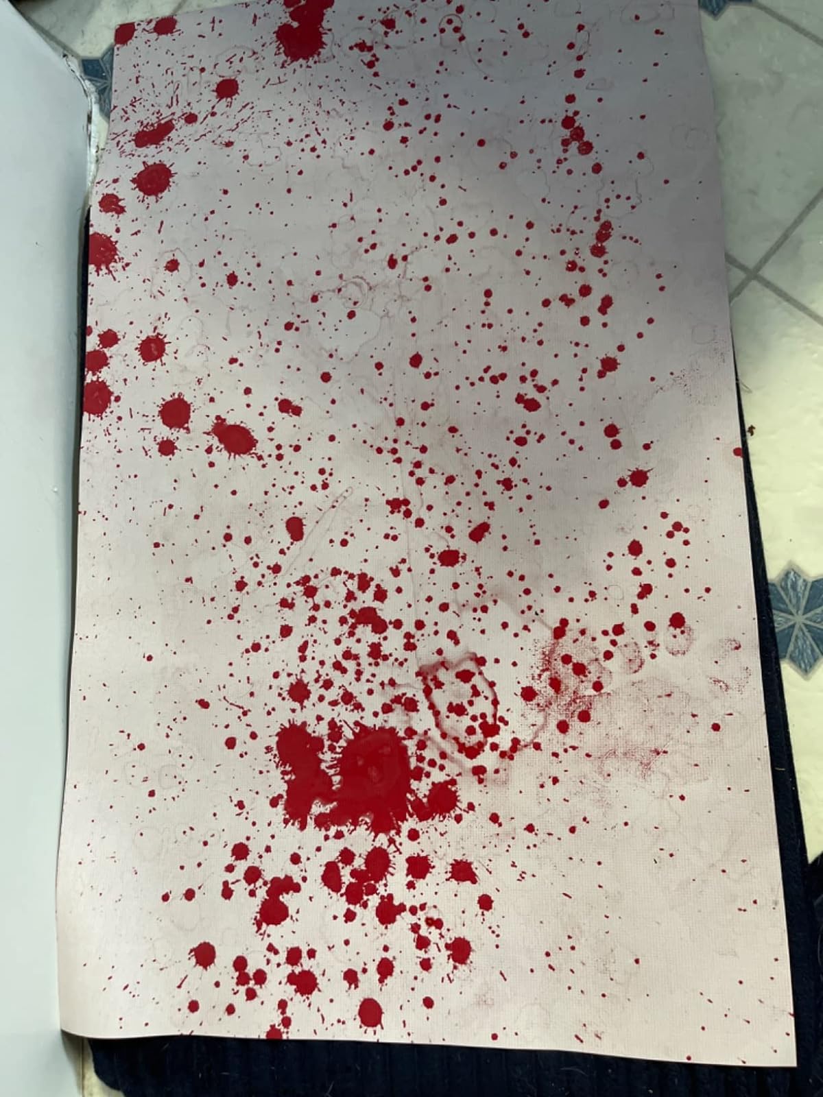 Bloody Color Changing Bath Mat photo review