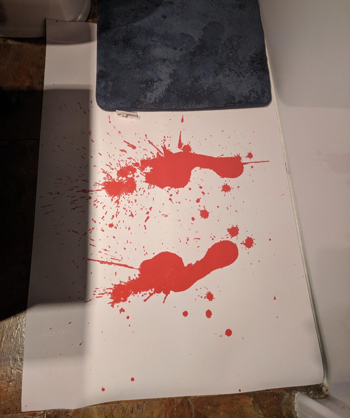 Bloody Color Changing Bath Mat photo review