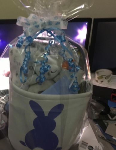 Bunny Easter Baskets For Kids Egg Tote Bag photo review