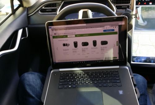 Car Travel Eating Table Laptop Desk For Tesla Model 3 X S Y photo review