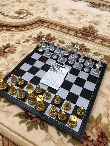 Chess Set With High Quality Chessboard Gold Silver photo review