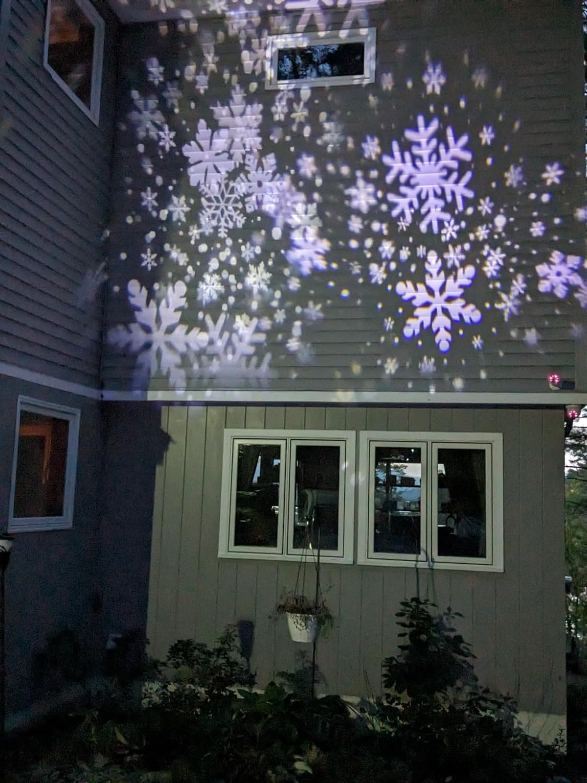 Christmas Falling Snow Flake Led Light Projector For Outdoor And Indoor photo review