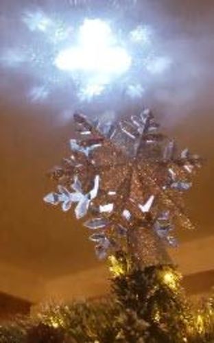 Christmas Tree Topper With Sflake Projector photo review