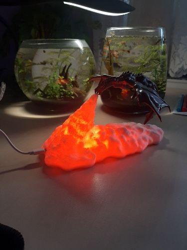 Dragon Night Light - 3D Printing Fire Breathing Dragon Lamp photo review