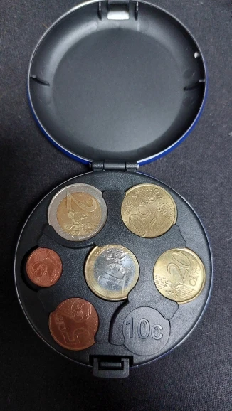 Easy Pocket Coin Dispenser Euro Dollar Coin Storage Box Purse Wallet Coin Organizer photo review