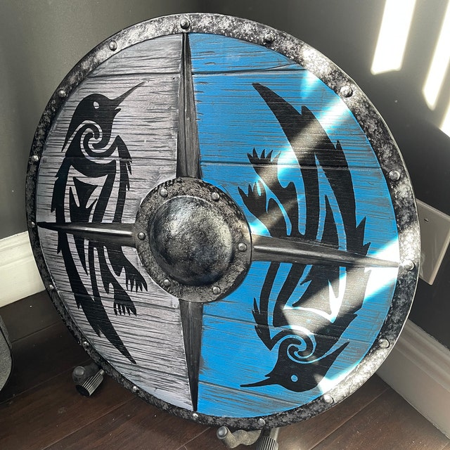 Eivor Valhalla Raven War Pattern Viking Shield photo review