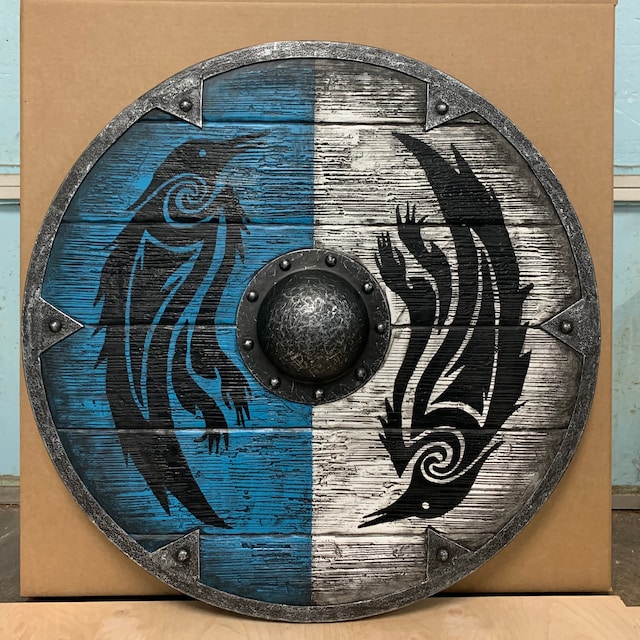 Eivor Valhalla Raven War Pattern Viking Shield photo review