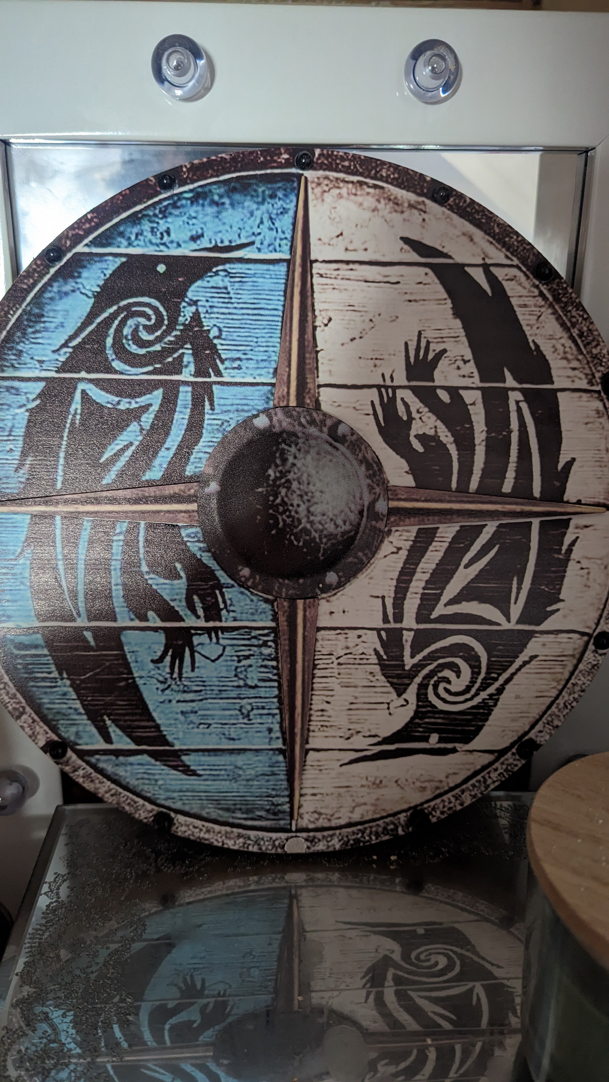 Eivor Valhalla Raven War Pattern Viking Shield photo review