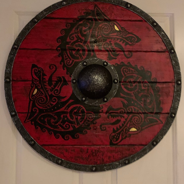 Eivor Valhalla Raven War Pattern Viking Shield photo review