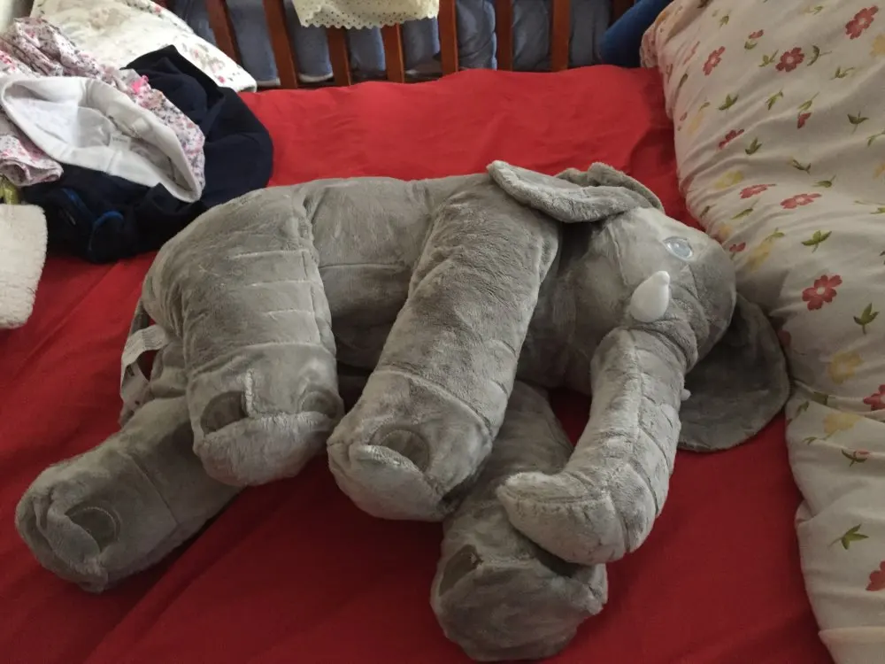 Elephant Stuffed Animal Plush Toy Baby Pillow photo review