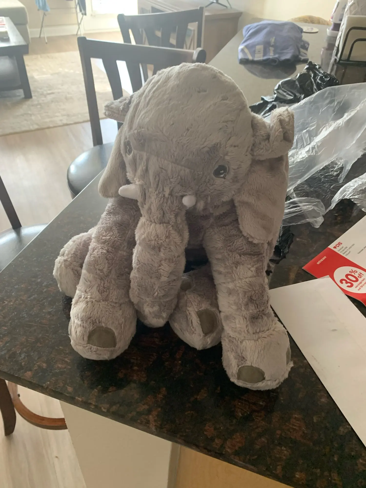 Elephant Stuffed Animal Plush Toy Baby Pillow photo review