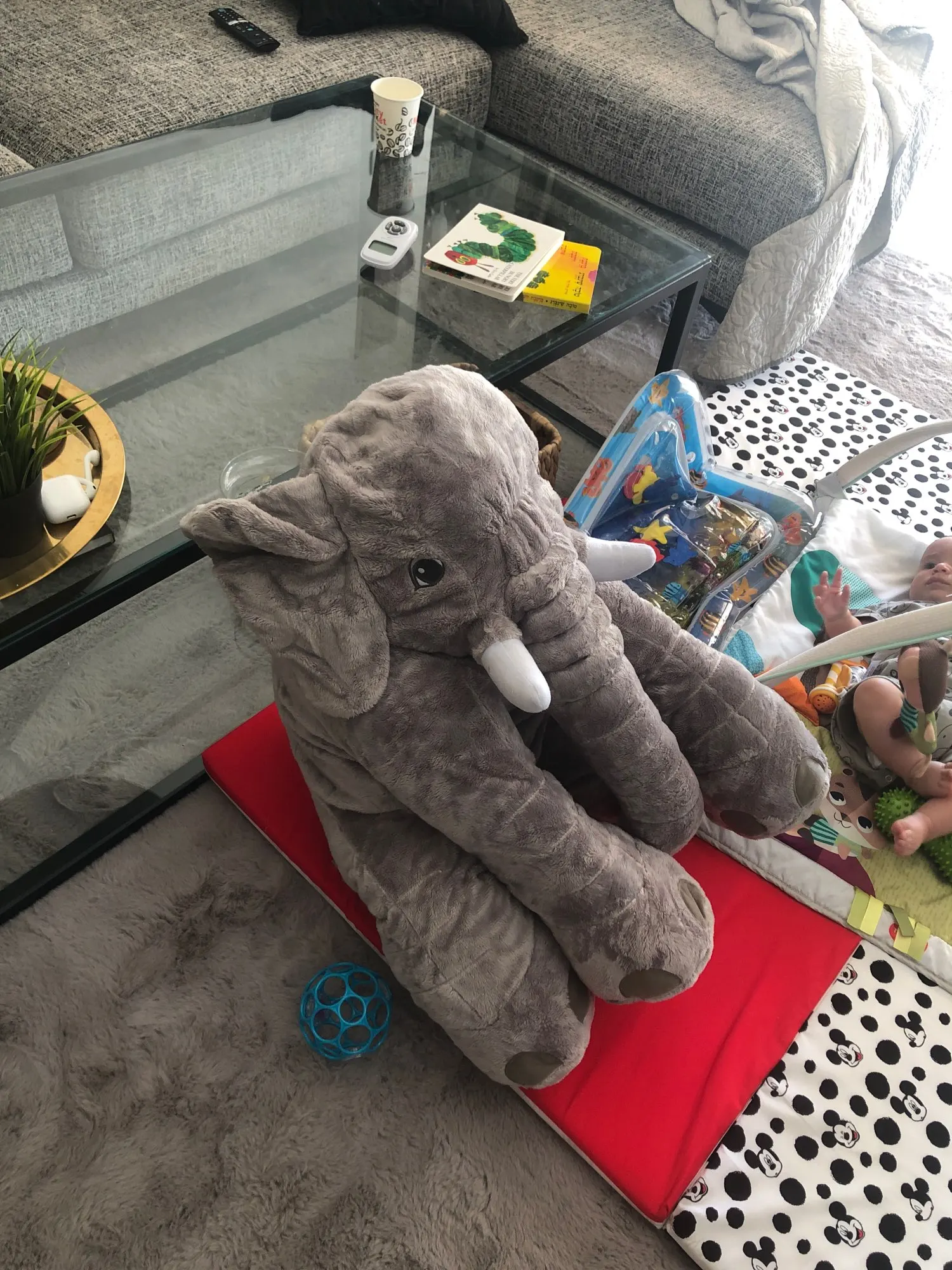 Elephant Stuffed Animal Plush Toy Baby Pillow photo review