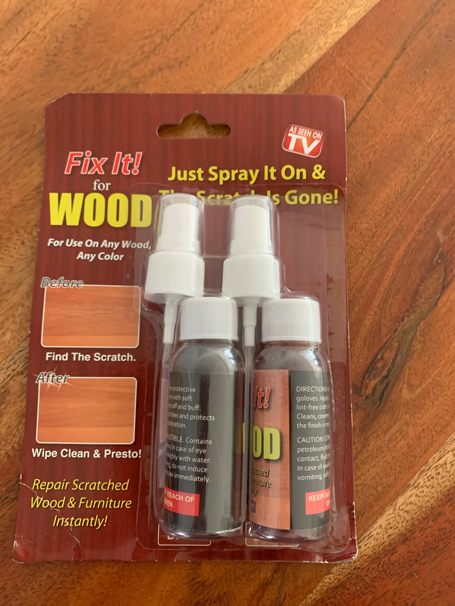 Fix It Wood Scratch Repair Spray photo review