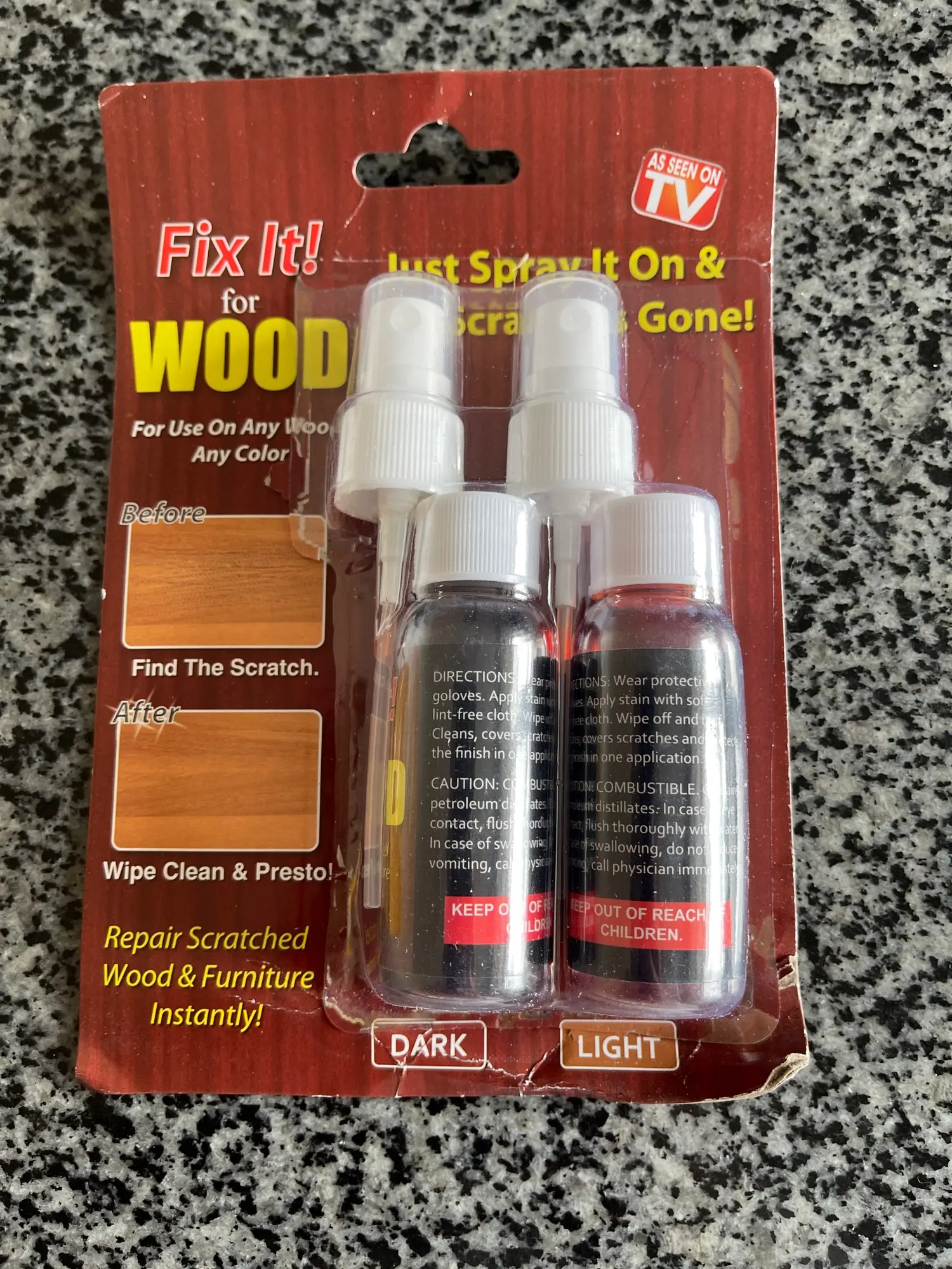 Fix It Wood Scratch Repair Spray photo review