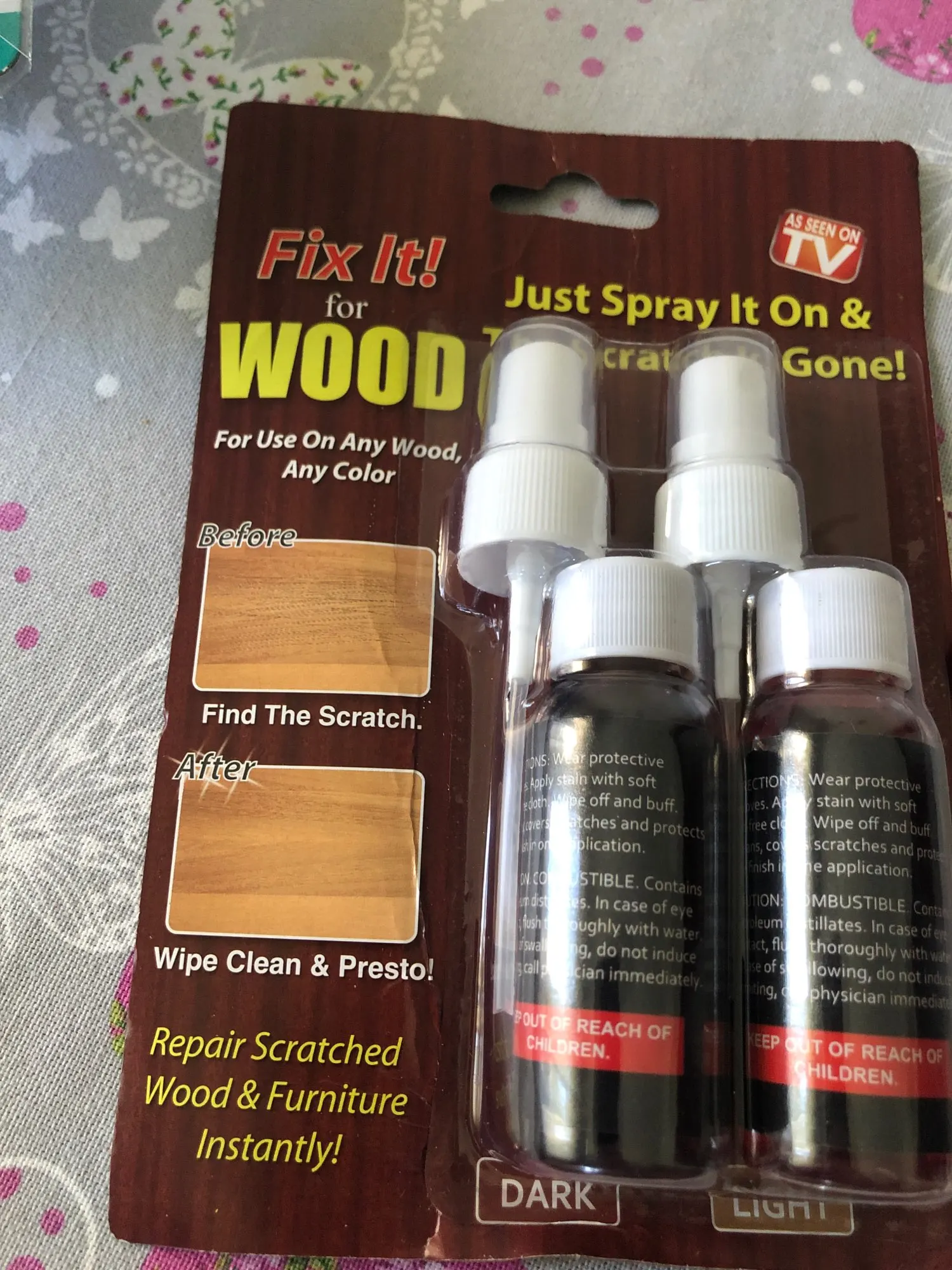 Fix It Wood Scratch Repair Spray photo review