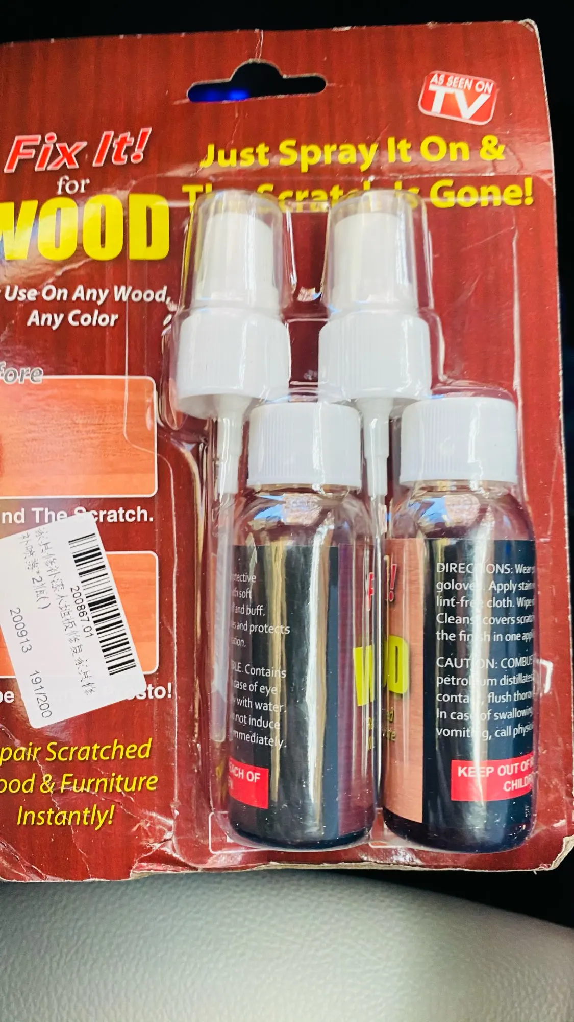 Fix It Wood Scratch Repair Spray photo review