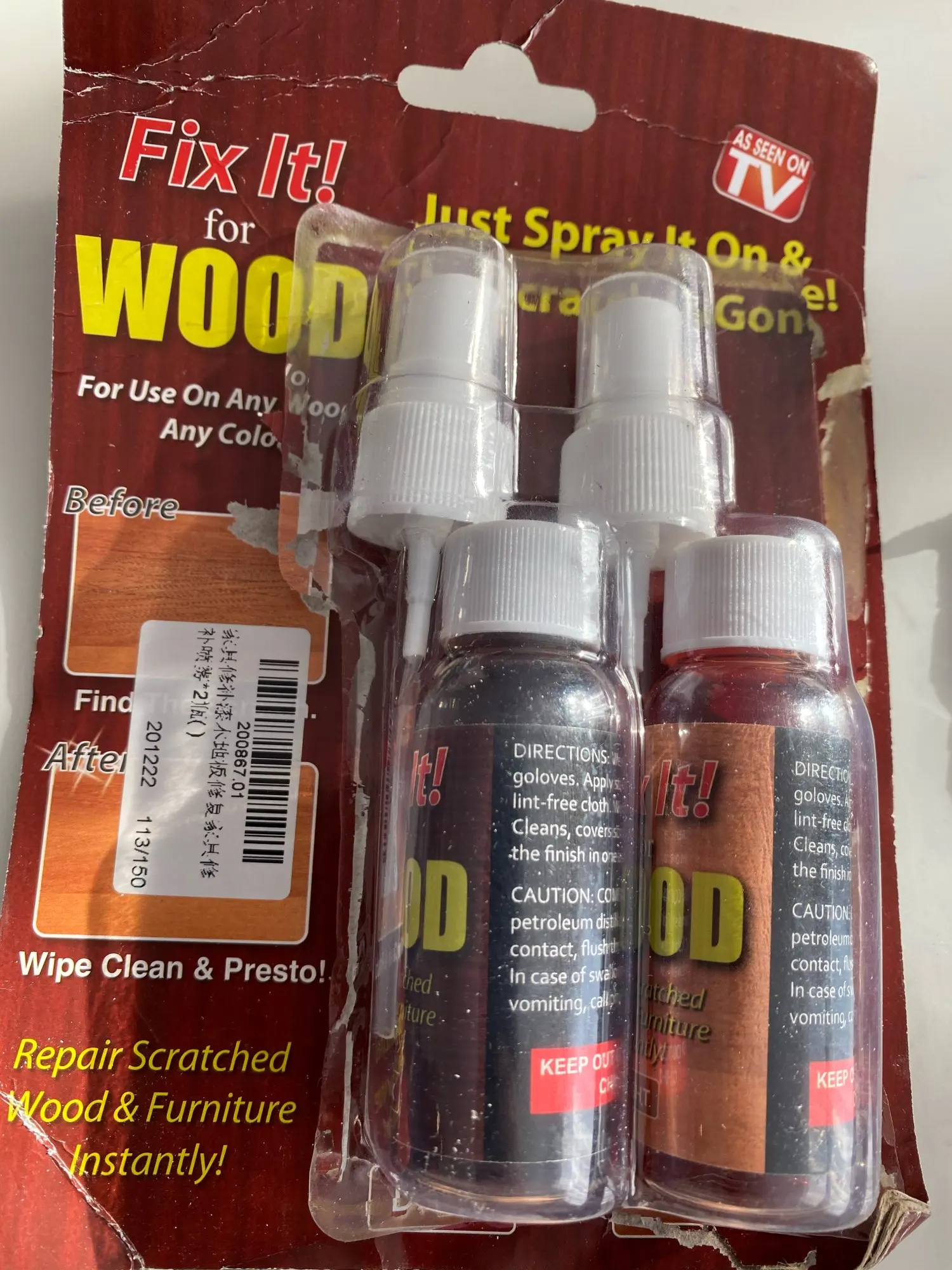 Fix It Wood Scratch Repair Spray photo review