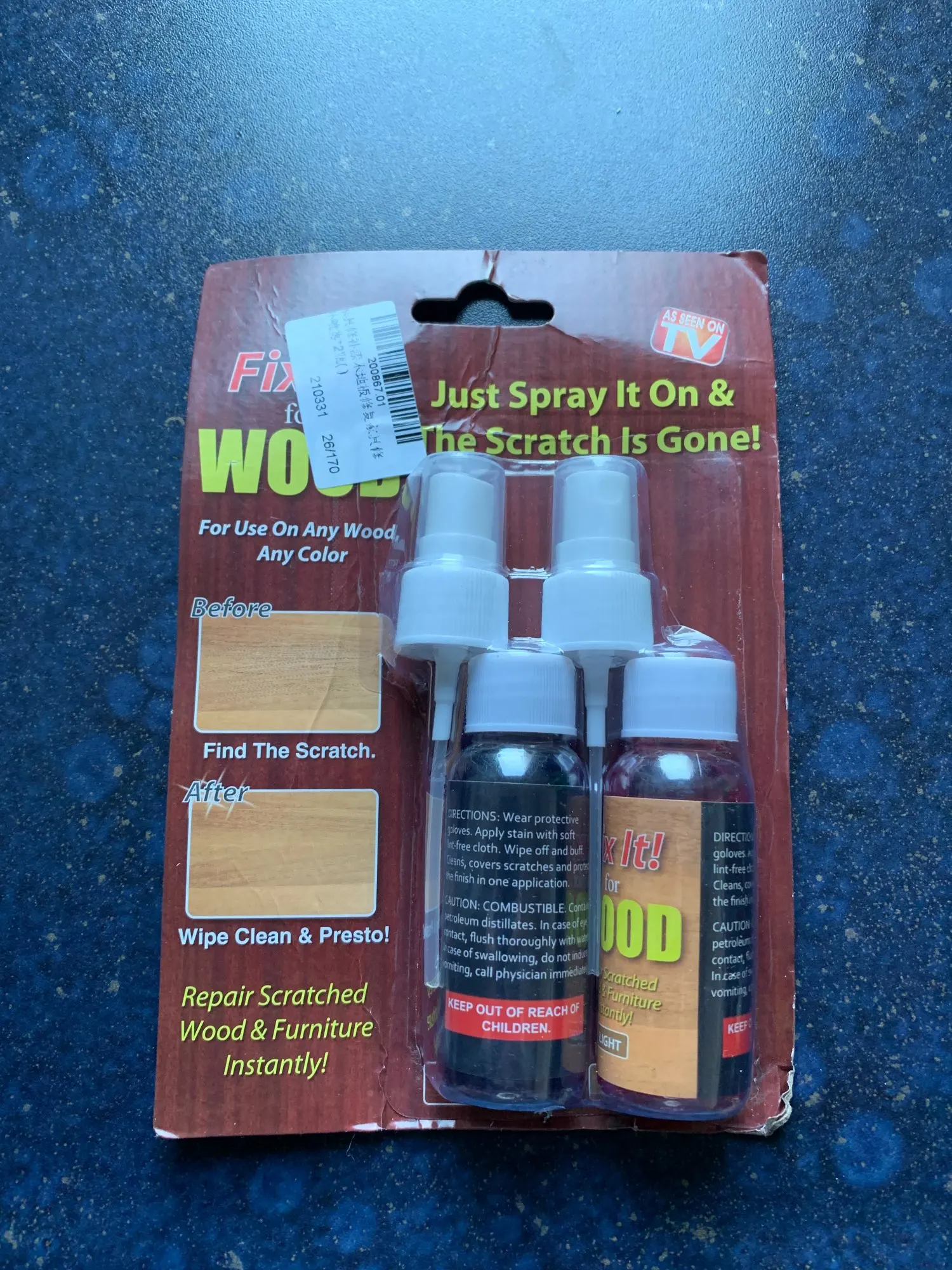 Fix It Wood Scratch Repair Spray photo review