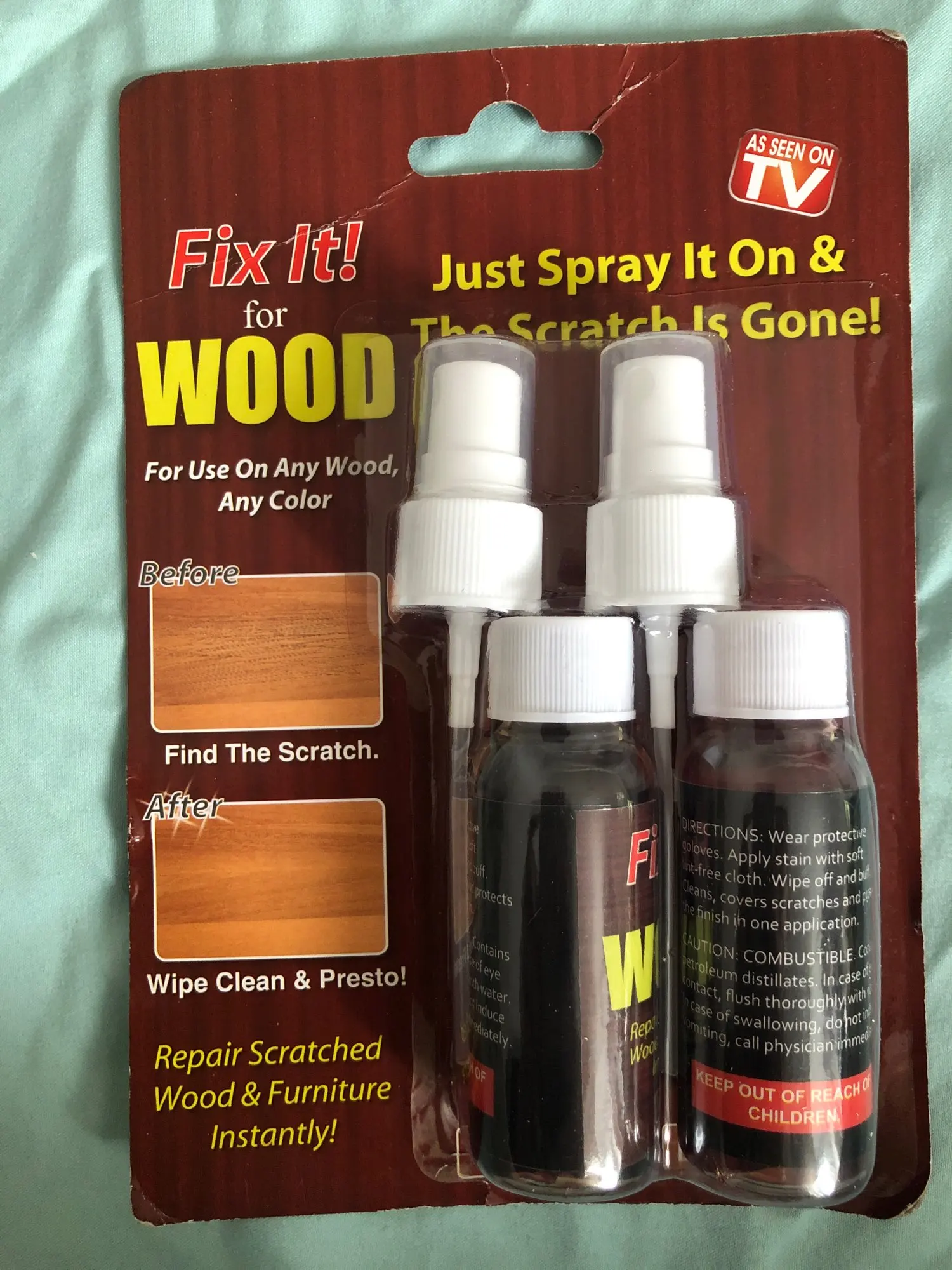 Fix It Wood Scratch Repair Spray photo review