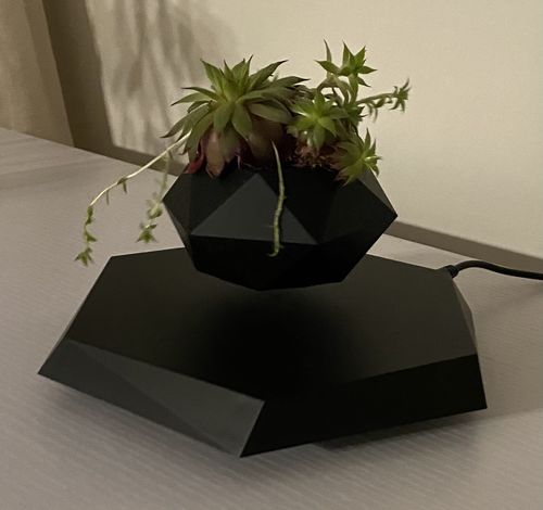 Floating Magnetic Levitating Flower Pot Bonsai Air Plant Pot Planter Potted For Home Office Desk photo review