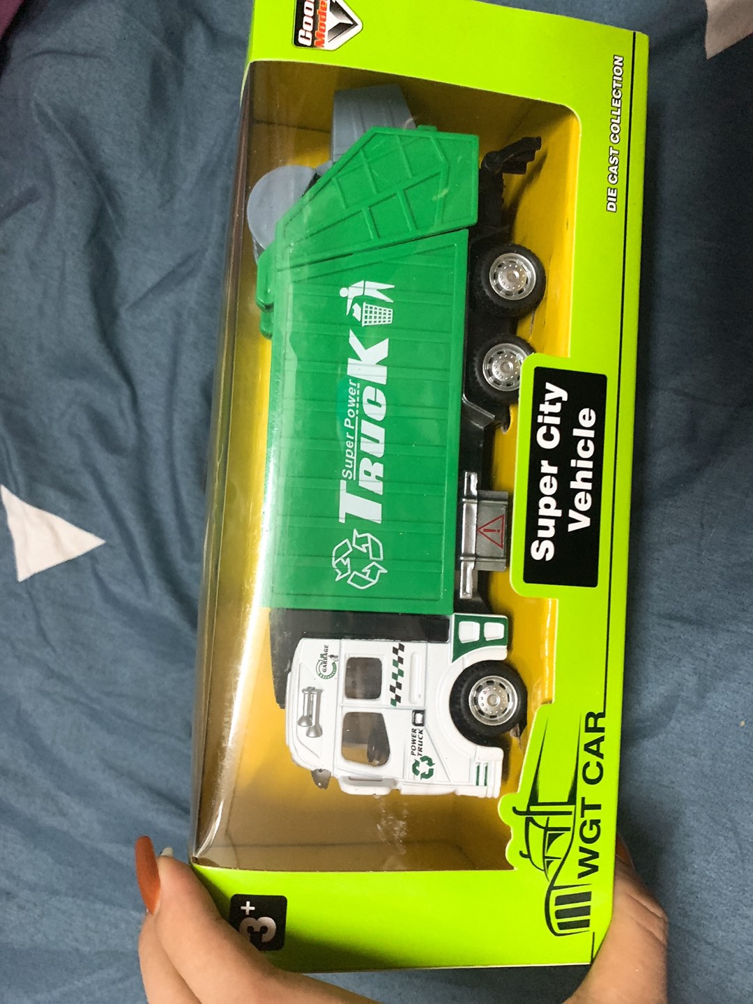 Garbage Truck Toy Friction-Powered Waste Management Recycling Truck Toy Set photo review