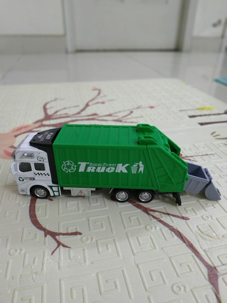 Garbage Truck Toy Friction-Powered Waste Management Recycling Truck Toy Set photo review