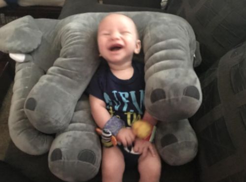 Giant Elephant Plush Toy Baby Pillow photo review