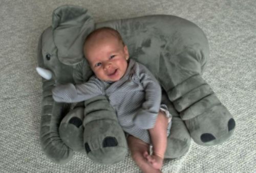 Giant Elephant Plush Toy Baby Pillow photo review