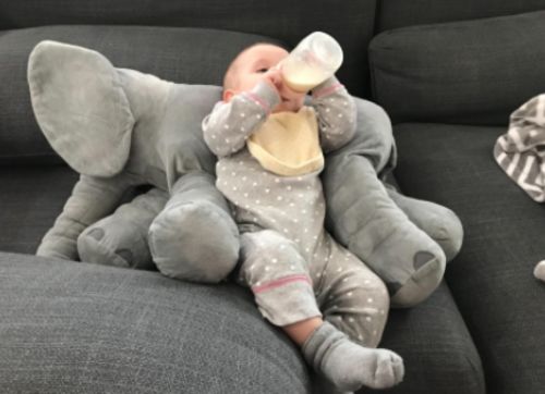 Giant Elephant Plush Toy Baby Pillow photo review