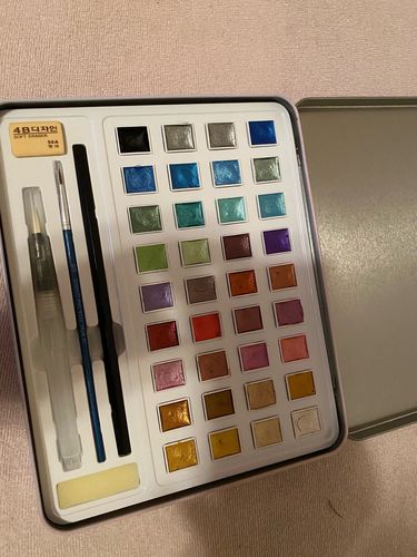 Glitzer-/Metallic-Aquarell-Set – 12/36/48 Farben photo review